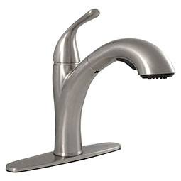 1 Handle Pull Out Sprayer Kitchen Faucet with deckplate