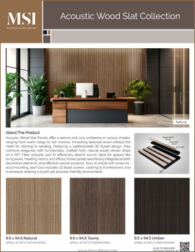 Acoustic Natural Wood Wall Tile