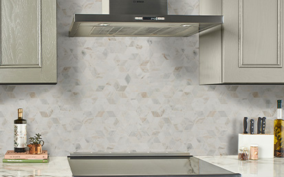 Arabescato Venato Backsplash Tile kitchen