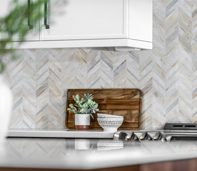 Backsplash tile in kitchen