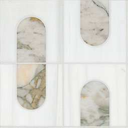 Bianco Dolomite Moderno Polished Mosaic Tile Thumb