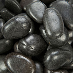 Black Polished Pebbles