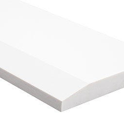 Bright White 5x30x0.62 Single Hollywood Polished Threshold