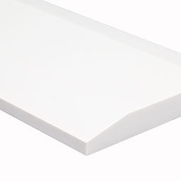 Bright White 5x36x0.62 Double Hollywood Polished Threshold