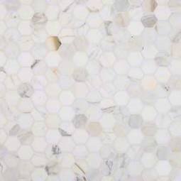 Calacatta Gold 2" Hexagon Polished Marble Backsplash