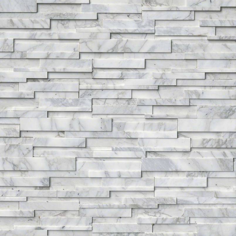 Calacatta Cressa 3D Stacked Stone Sample