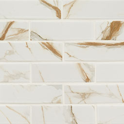 Calacatta Gold Matte Subway Tile 2x6