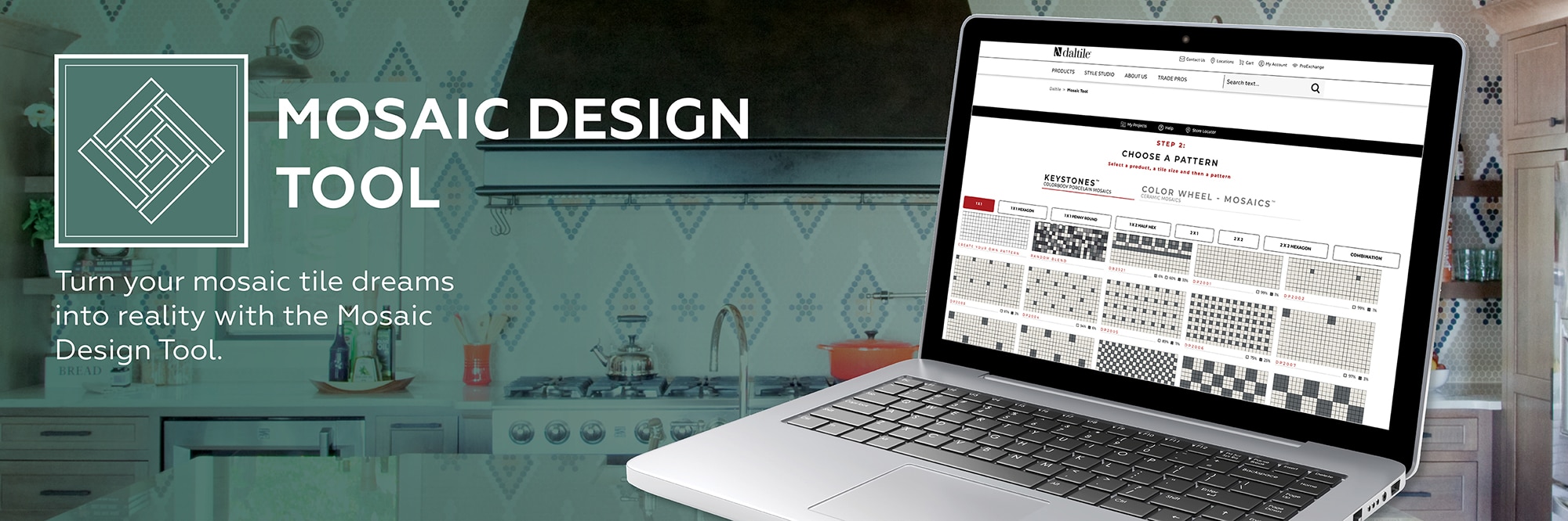 Turn your mosaic tile dreams into reality with the Mosaic Design Tool.