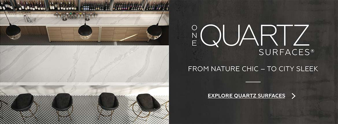 ONE Quartz Surfaces. From nature chic - to city sleek. Explore ONE Quartz Surfaces.