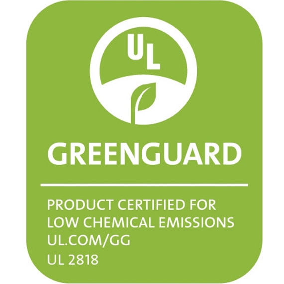 GreenGuard: Product certified for low chemical emissions UL.com/GG UL 2818