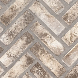 Doverton Gray Clay Brick Herringbone 2.25X7.5X0.5 