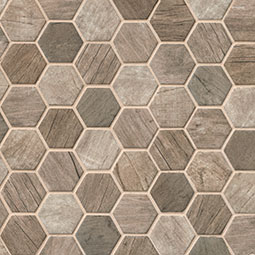 Driftwood Hexagon Mosaic Tile thumbnail