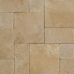 Durango Cream Travertine Pavers Pattern Tumbled