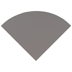 Engineered Gray 18" Radius Seat Polished Tile Thumb