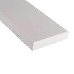 Engineered White 4x24x0.625 Polished Double Beveled