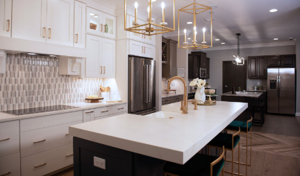 Kitchen with Quartz countertops