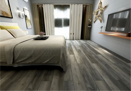 Kattela Ash Luxury Vinyl Flooring in Bedroom