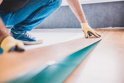 Installing Luxury Vinyl Flooring Illustration