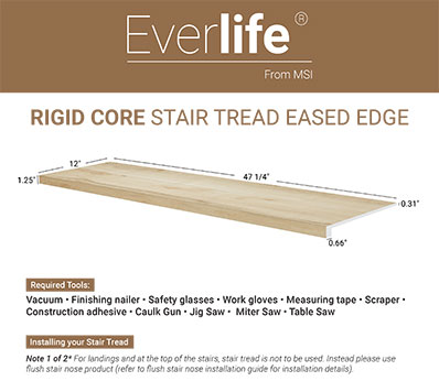 Lvt Rigid Core Stair Tread Illustration