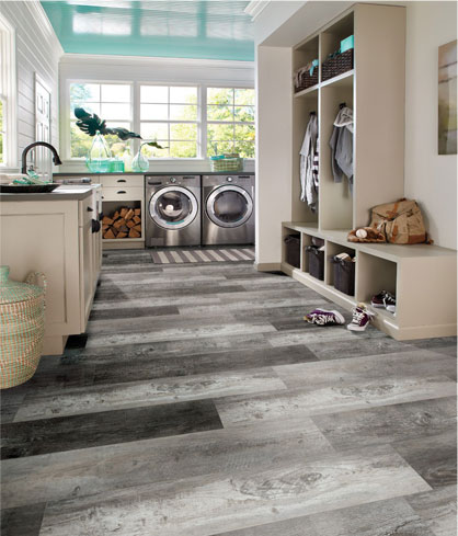 Luxury Vinyl Flooring in Utility area