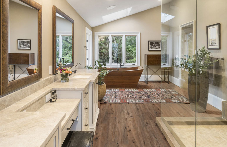 Luxury Vinyl Flooring in Bathroom