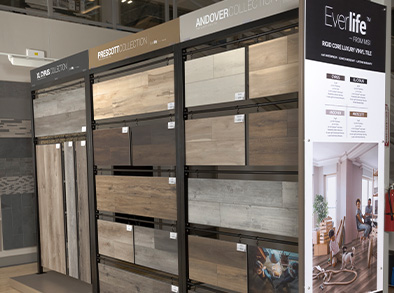 luxury vinyl tile retail display