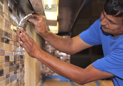 Mosaic Backsplash Installation