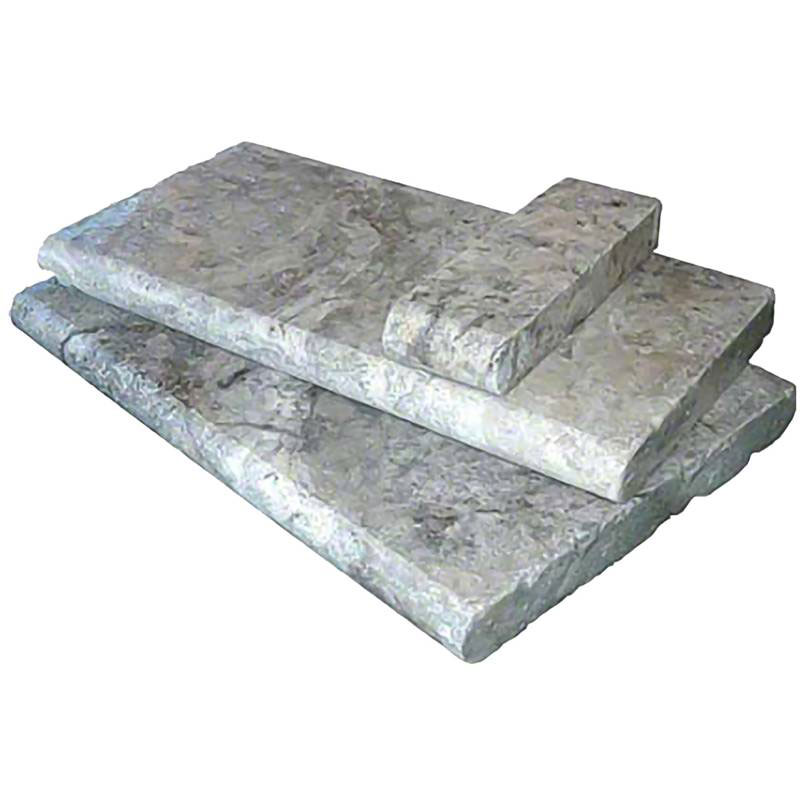 Silver Travertine Pool Copings Sample