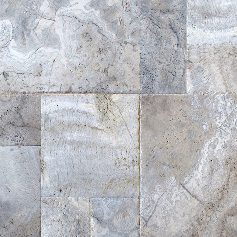 Silver Travertine Travertine Outdoor Tile Sample