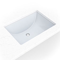 Vanity White Rectangle Porcelain 2015 undermount vanity sink