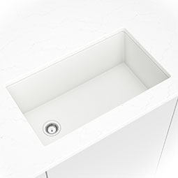 White Quartz Single Bowl 3119 kitchen sink