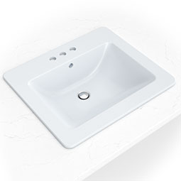 Vanity White Rectangle 2118 sink