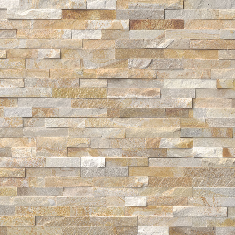 Sparkling Autumn Stacked Stone Panels Sample