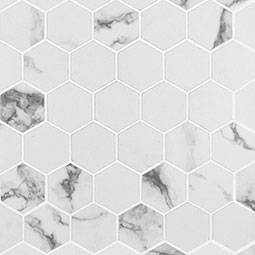 Statuario Matte 2X2 Hexagon Mosaic