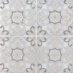 Tetris Florita Blanco 6x6 mosaic tile sample