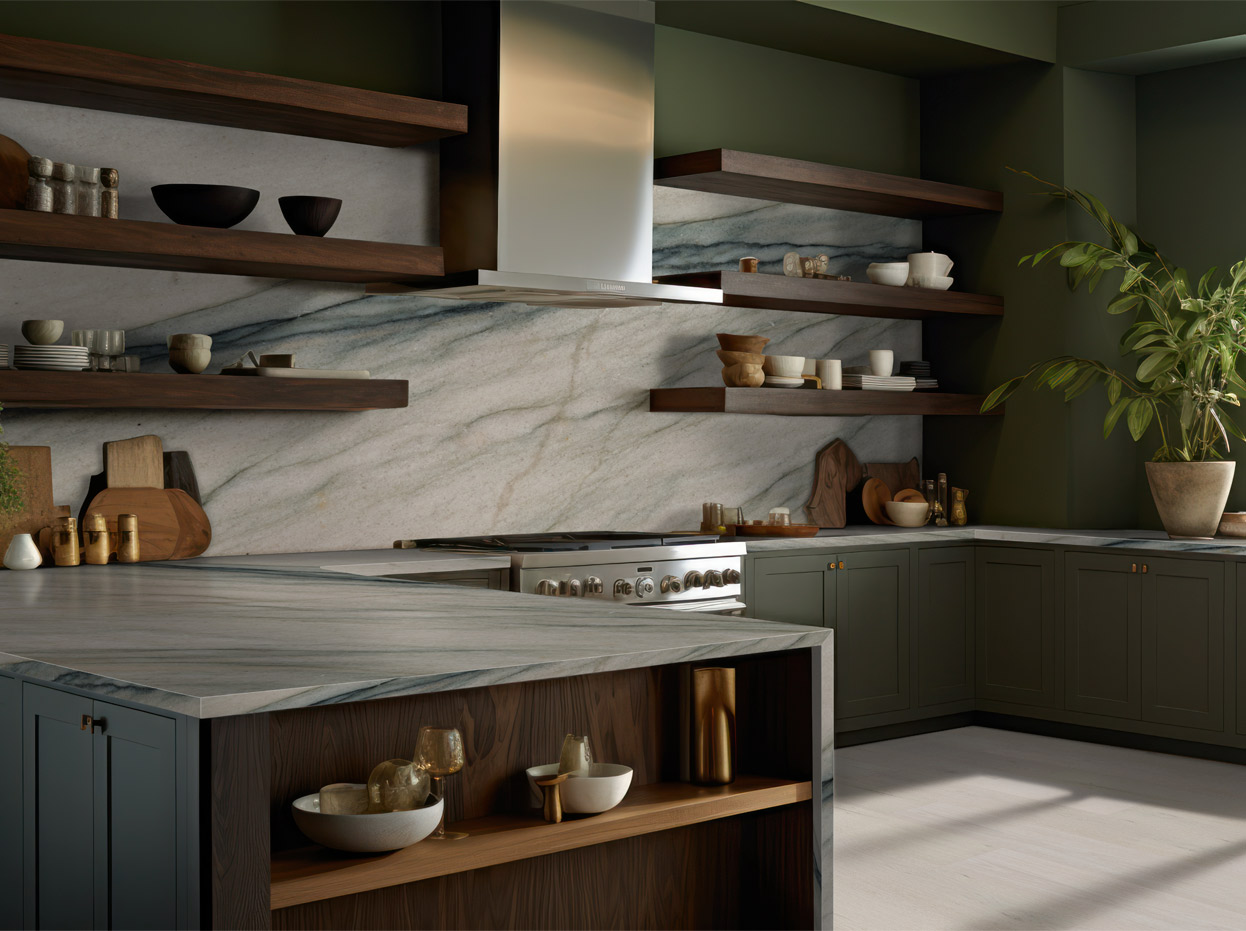 Bathroom with white marble walls and floor