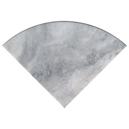 Turkish Carrara 18" Radial Corner Shelf Tile Thumb